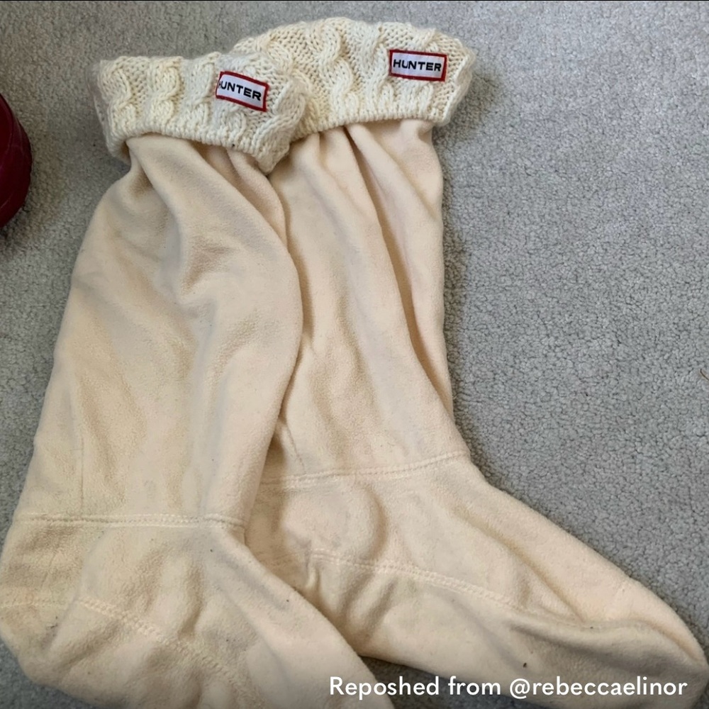 Hunter Ivory Knit Socks